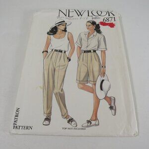 New Look 6871 sewing pattern Pants, Shorts size 8-10 (complete)